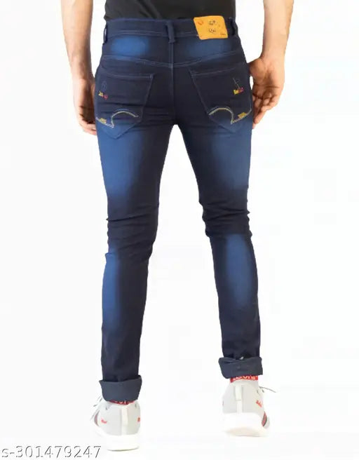 Dyed/washed denim jeans for men, Trendzo casual fit (N-32), India origin