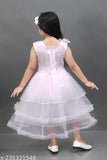 Embellished net, sleeveless princess frock for trendy kids aged 4-10 years, made in India