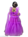 Purple net lehenga choli with sequin velvet blouse, cotton dupatta. Stitched frill top lehenga for traditional Indian outfit for kids aged 2-5 years