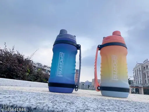 Orange BPA-free large gallon jug, leak-proof sipper water bottle for sports, camping, workouts (2500ml)