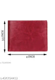 Faux leather/Leatherette trifold wallet for men, solid net pattern, 3 compartments for cards. Soft, durable men's wallet from India