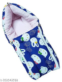 Teddy kitty blue unisex cotton carry bag baby pillow 3-in-1 for infants (0-9 months)
