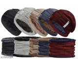 NavyBlue Ultra Soft Woolen Beanie & Scarf for All - Snow Proof, Warm Accessory