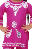 Embroidered rayon kids' girl kurta & pyjama set, three-quarter sleeves, Indian traditional clothing for 2-10 years