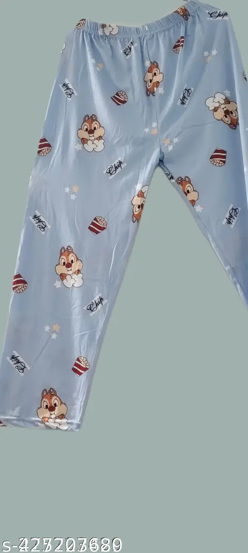 Multi-color, multiprint pajama set for girls and women