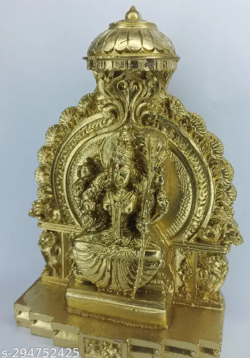 Poly resin god idol: Goddess Rajarajeshwari, Tripura Sundari, Lalita, Sodashi, Adhi Parasakthi umbrella, 13cm height