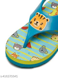 Sky blue flip flops with tiger character, candy theme for boys