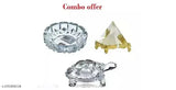 Turtle and pyramid figurine set, multicolored, crystal clear quality material, for positive energy, prosperity, success, career and luck