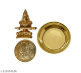 Brass MATA ANNAPURNA idol, Goddess of Food & Prosperity (India)