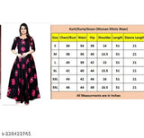 Pink flower print rayon Anarkali kurta set for women and girls, Indian-inspired traditional dress with dupatta