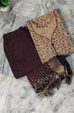 Cotton printed kurti set with palazzos and dupatta, three-quarter sleeves, pack of 3, sizes S-XXXL