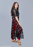 Trendy georgette kurta with three-quarter sleeves, printed combo, S-XXL sizes, Indian fashion