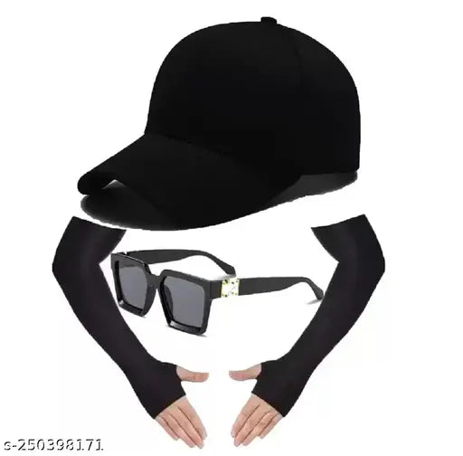 Cotton Black Baseball Cap, Adjustable Velcro Closure - Lightweight, durable, and breathable, perfect for outdoor activities under the summer sun. Comes in one size with a special design ideal for adults. Made in India