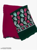 Aari work border sequined embroidery party wear saree blouse
