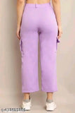 Solid Lycra cargo pants for women & girls, stylish and comfortable fit
