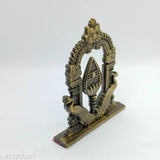Indian-made Murugan Vel car dashboard with peacock motif