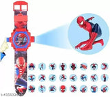 Digital watch with Spider-Man character, Kids For Boy or Girl, red color, large face, adjustable band