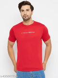 Mustard cotton blend men's casual t-shirt, regular fit, short sleeves, India-made