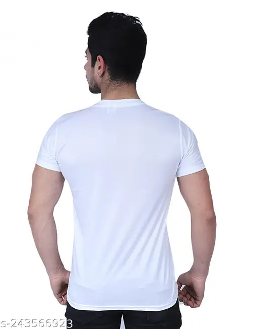 Nylon half-sleeve t-shirts for men - cat, Star Wars, motorcycle designs, Indian origin