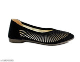 Black synthetic leather ballerinas - UK Collection attractive new design, comfortable and stylish women's or girls belly shoes