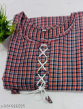 A multicolored wool kameez with a buttoned front