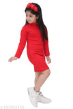BARKAT DESIGNING PLANET Kid's Solid High Red Sweaters