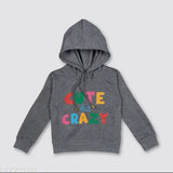 Comfy wool printed unisex hoodie with long sleeves & 2 side pockets, size 4-5 years
