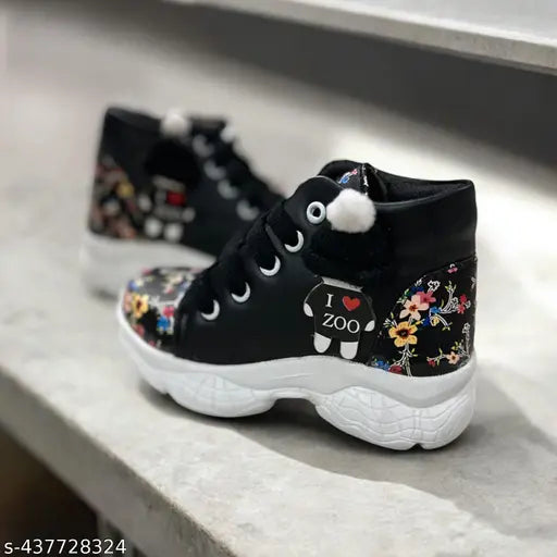 Canvas and PVC printed net casual shoes, Mukanda Kids size N for girls