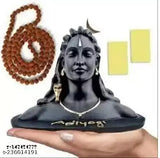 6.5-inch x 5-inch Adiyogi plastic figurine, Indian-made dash board Pooja idol for home & office decor