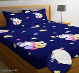 Pink premium cotton elastic king size fitted bedsheet with 2 pillow covers, ideal for double bed (72x78 inches). Soft, breathable, and easy to maintain