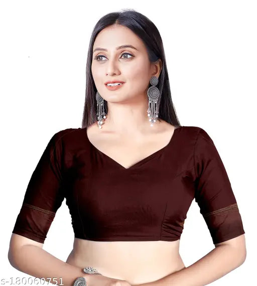 Georgette satin patta saree with unstitched blouse