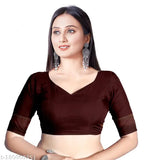 Georgette satin patta saree with unstitched blouse