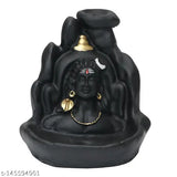 Polyresin Adiyogi Smoke Fountain Figurine with 10 cones, Indian Shiva statue for home decor or gift