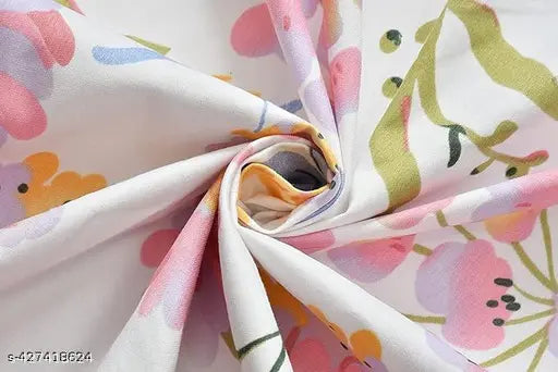 Microfiber cotton king size bedsheet 108x108 inches with 2 large pillow cover multicolor
