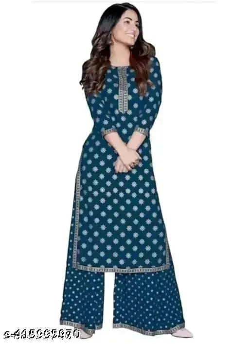 Rayon three-quarter sleeve blouse, printed combo by Heena Bule 22, Indian fashion for women's M, L, XL, XXL sizes