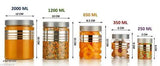 Feednix new lunch printed line kichchen grocery container with spoon set of 20 1200ml 650ml 350ml 250ml various sizes 4.8