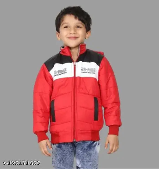 Colorful padded jacket with hood, children's coat