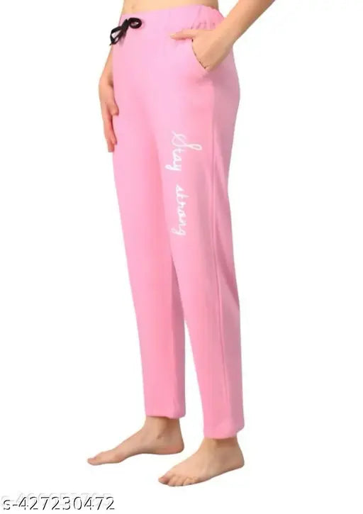 Pink women's fleece sweatpants