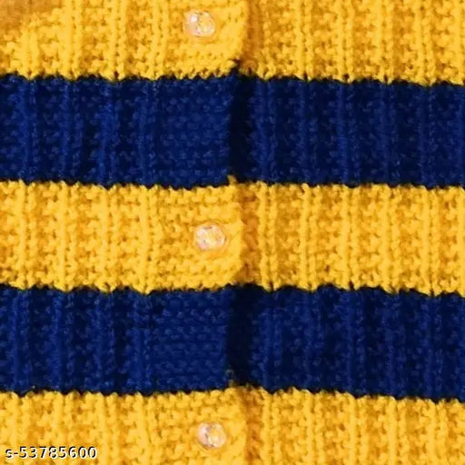 Handmade wool sweater with socks & cap for baby boys & girls. Soft, self-design net pattern. Keep your little one warm this winter!