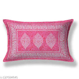 UniqChoice 100% Cotton Pink Color Jaipuri Single bedsheet With 1 Pillow Cover