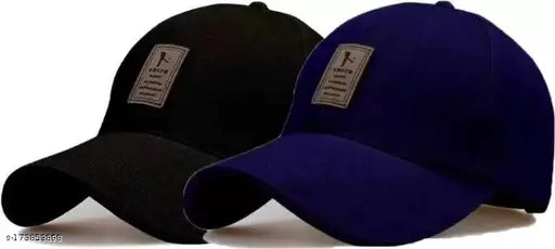 Adjustable Ediko brand cotton cap, black and blue for men and boys, featuring logo pattern