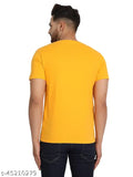 Golden yellow, cyan blue, baby pink men's V-neck cotton t-shirt pack (3 pieces), casual half sleeve design - Made in India for comfortable lounge wear