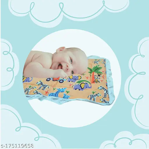 Multicolor 100% safe cotton newborn baby Godari cradle bed, pack of 3. Cartoon print, lightweight, easily washable, fully reusable, ideal for mild winter, soft, 95cm x 5cm x 95cm size, suitable for 0-12 months