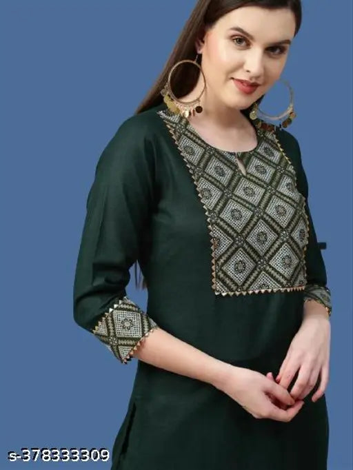 Voguish women's cotton kurta sets with palazzos, solid net, three-quarter sleeves, pack of 3 sizes from Chitrarekha. Indian fashion for women's clothing on display
