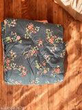 Blue-pink cotton blend single bed comforter, bright and cozy for a modern bedroom scene