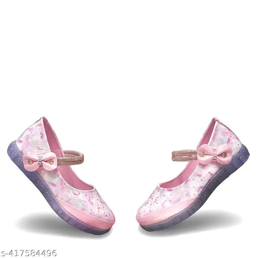 Colorblocked patent leather kids bellies with light Sole - TPR, adjustable with Velcro net, multi-color lights, various sizes for ages 5-10 years old, made in India