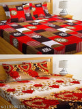 3D king size double bed comforter set 2 sheets & 4 pillow covers