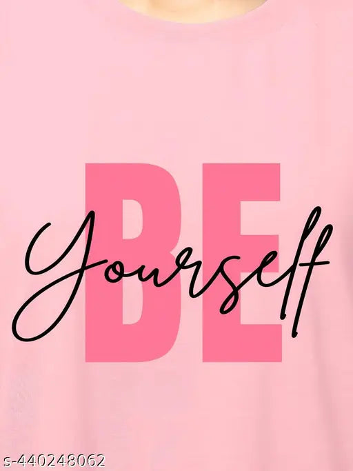 Peach cotton printed half sleeve T-shirt and shorty regular fit nightsuit pair, ideal for active wear, casual wear, airport look - 100% super combed cotton breathable nightdress set for women and girls