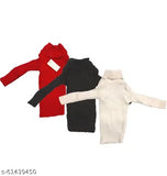 Wool unisex highneck for man, solid pattern, suitable for babies and toddlers (0-3 months - 2-3 years), Indian origin