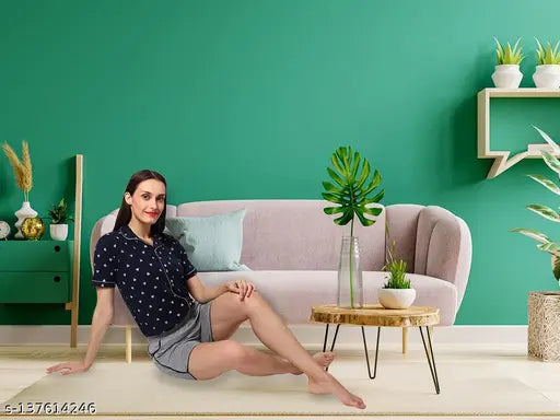 Cotton nightsuit set by Aradhya, printed net pattern, comfortable sleepwear, perfect gift for women